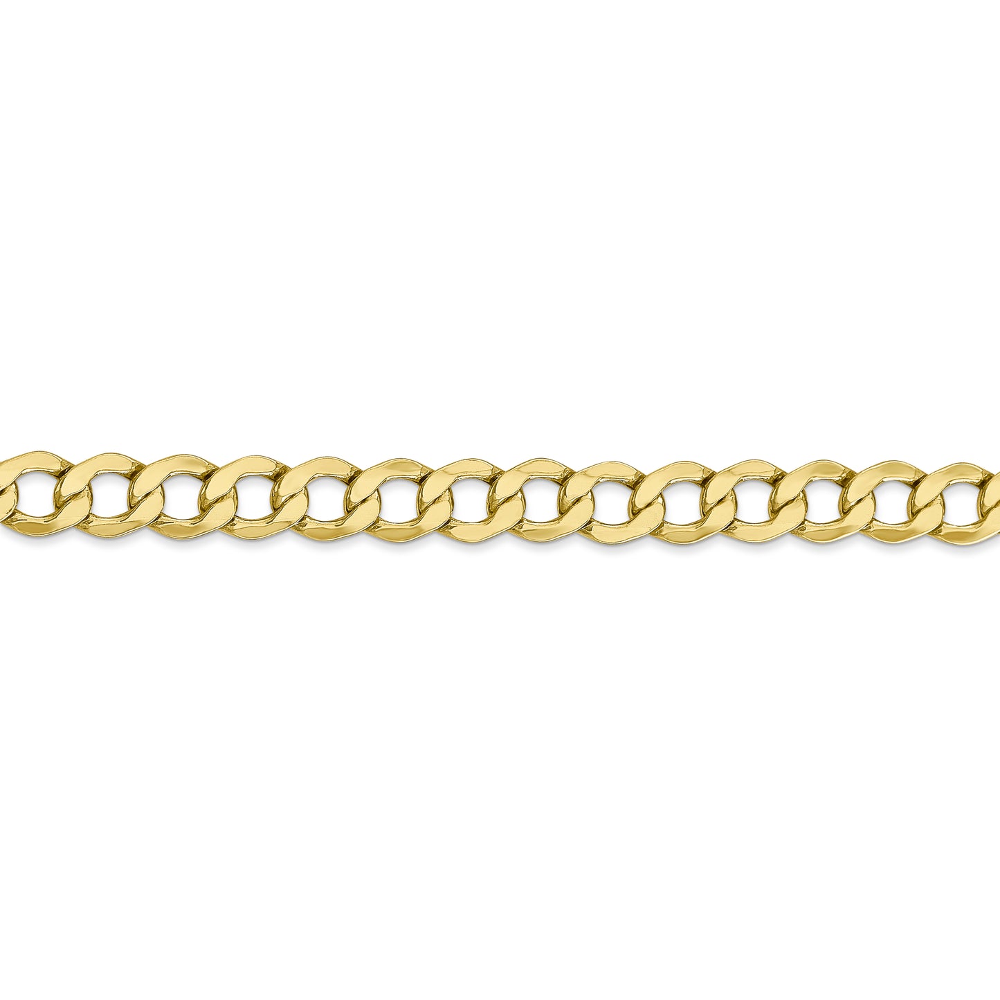 10k 6.5mm Semi-Solid Curb Link Chain