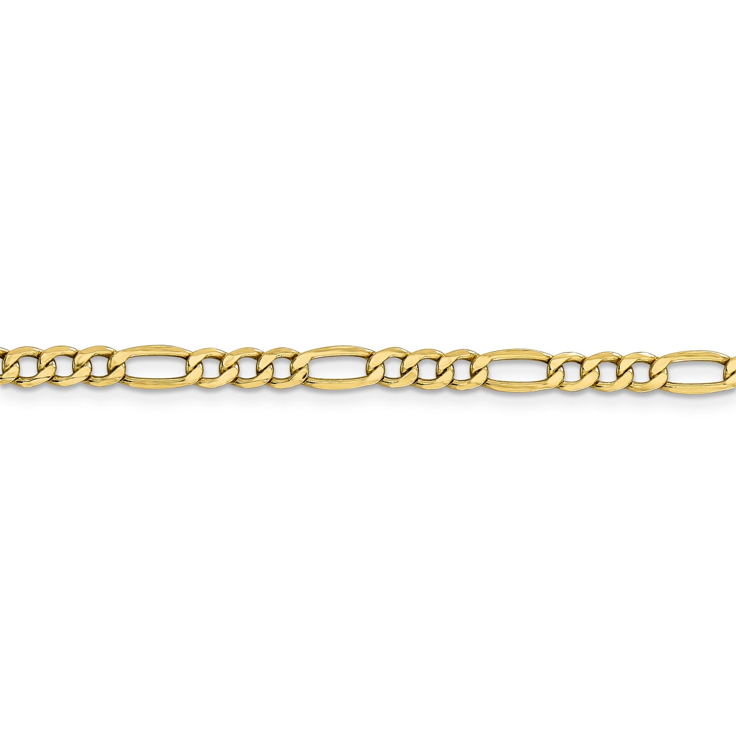 10k 4.2mm Semi-Solid Figaro Chain