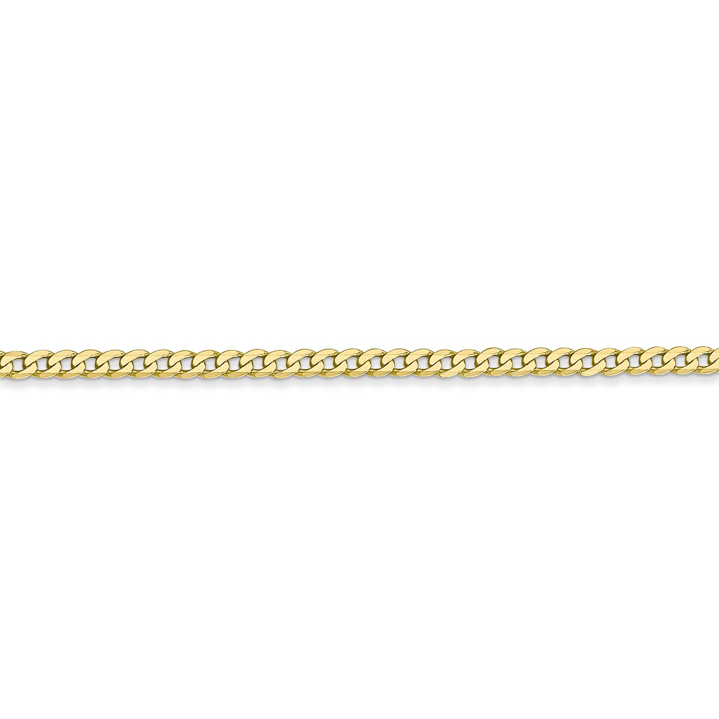 10k 2.2mm Flat Beveled Curb Chain