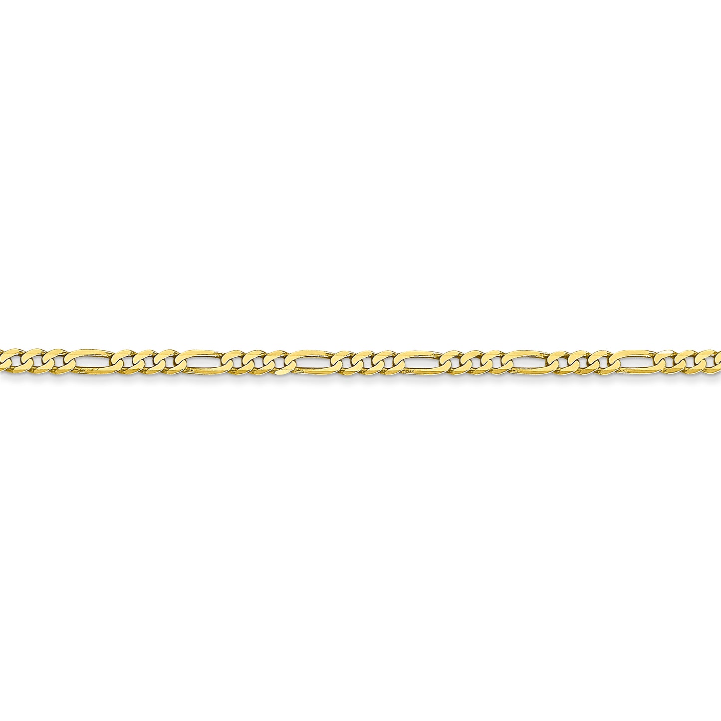 10k 2.2mm Flat Figaro Chain