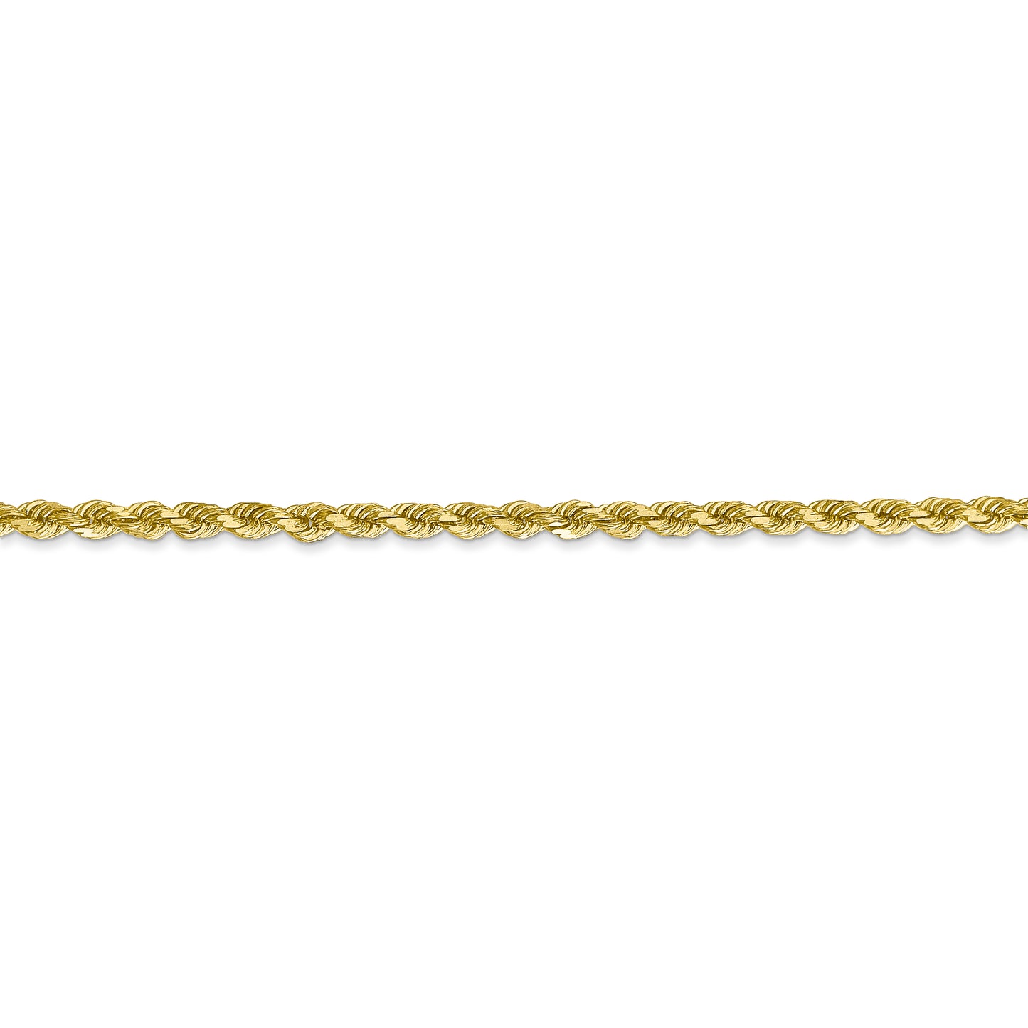 10k 2.75mm Diamond-cut Rope Chain