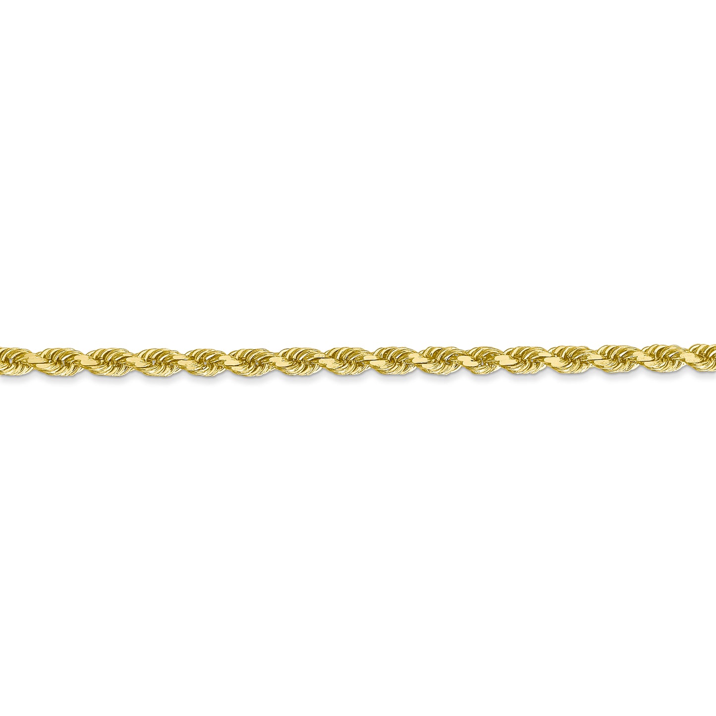 10k 3mm Diamond-cut Rope Chain