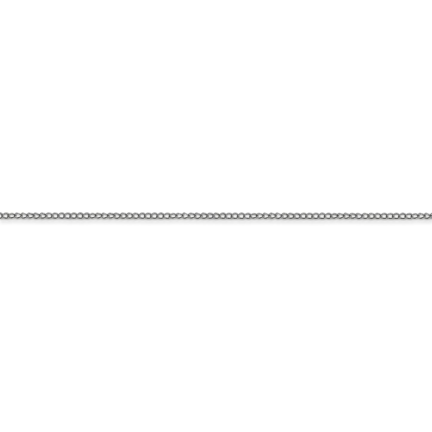 10k White Gold .5mm Carded Curb Chain