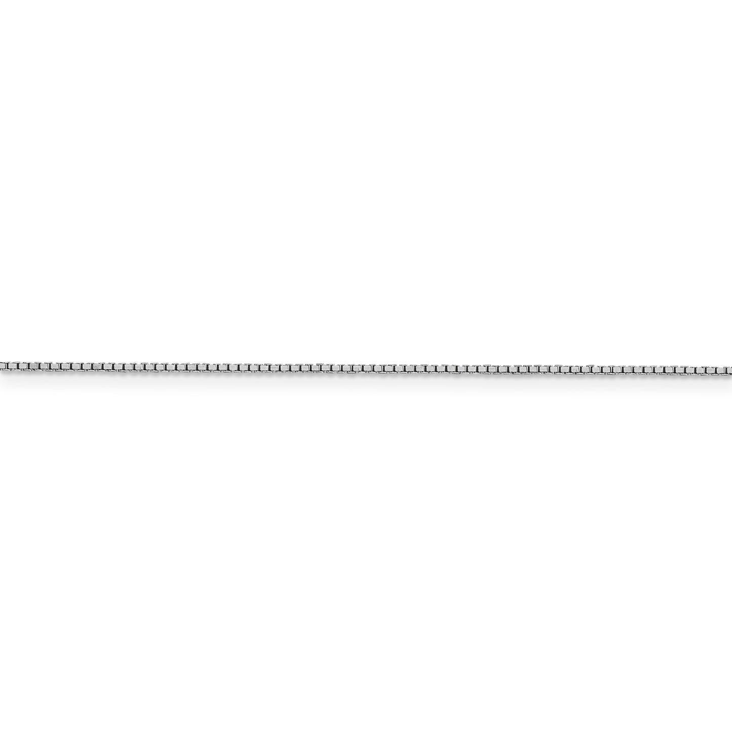 10k White Gold 1mm Box Chain