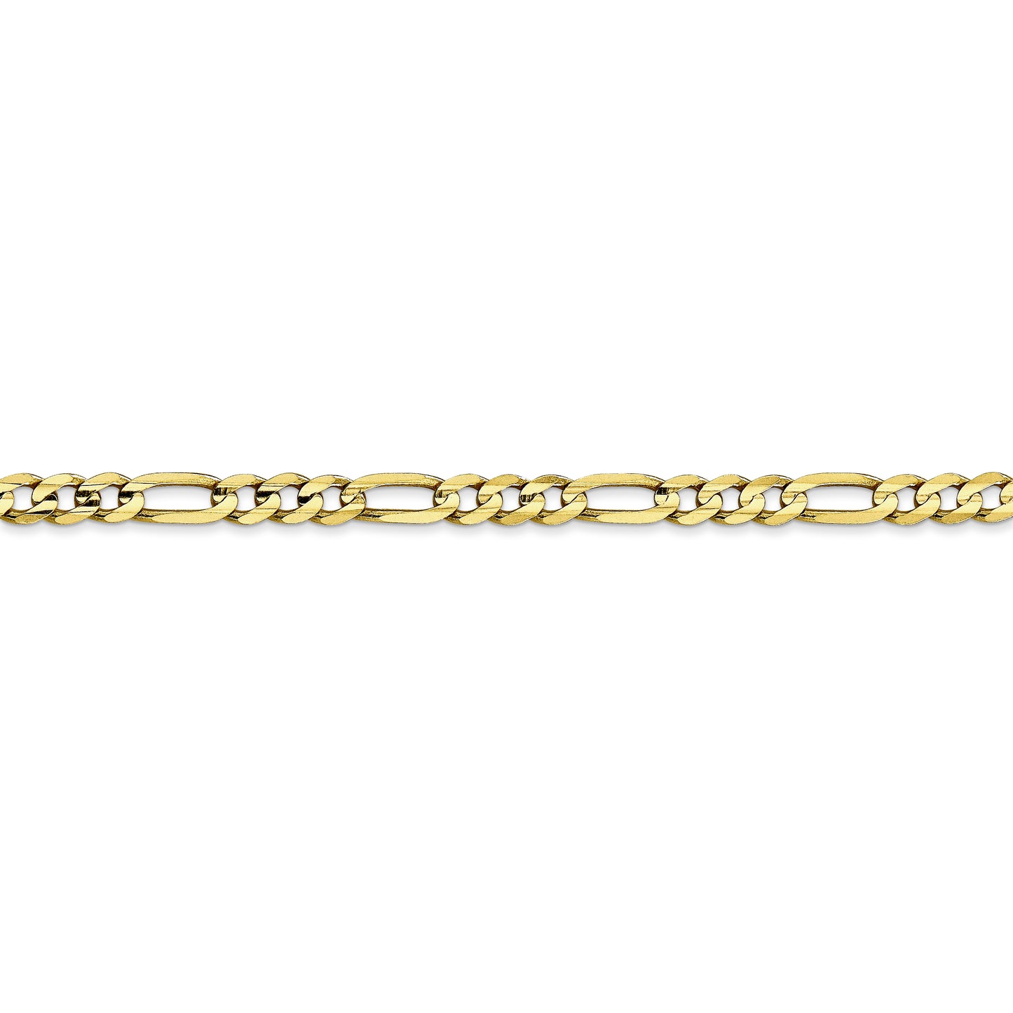 10k 4mm Concave Open Figaro Chain