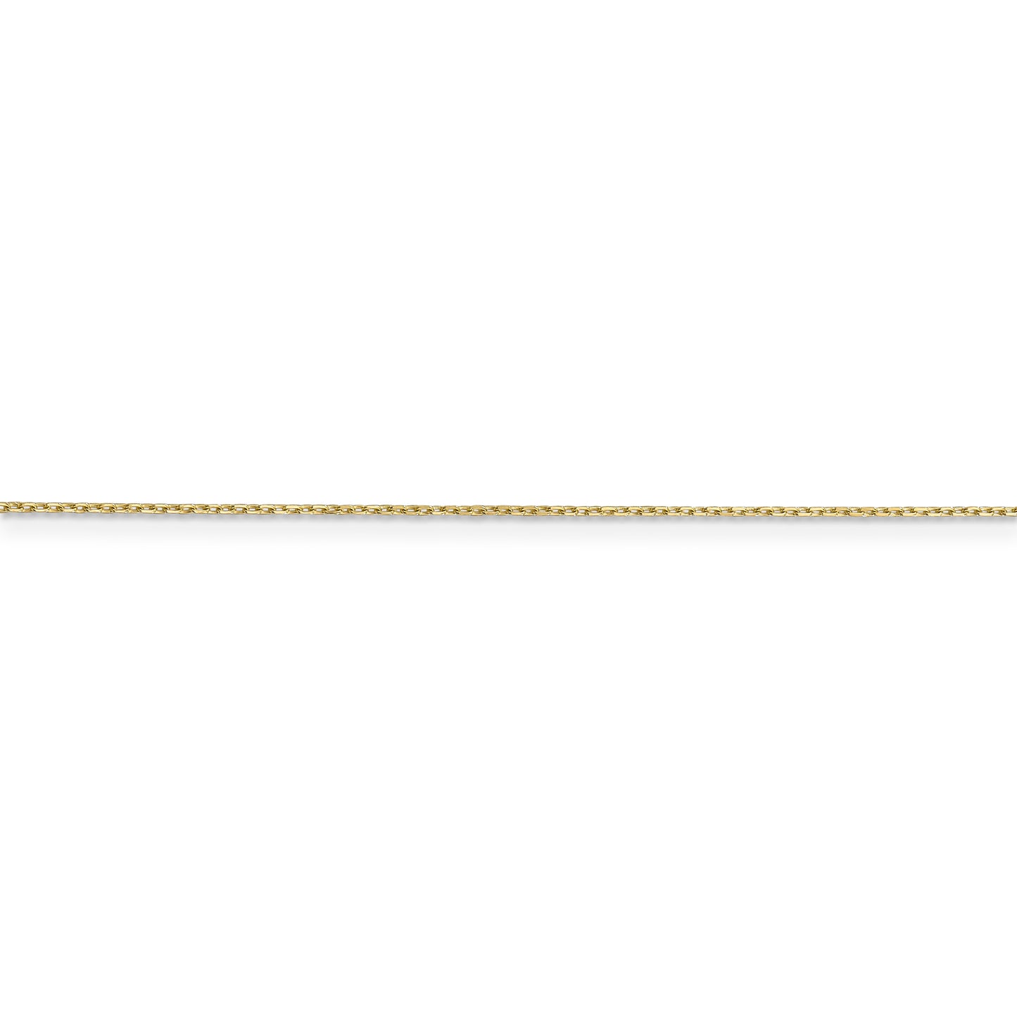 10k .8mm D/C Cable with Spring Ring Clasp Chain
