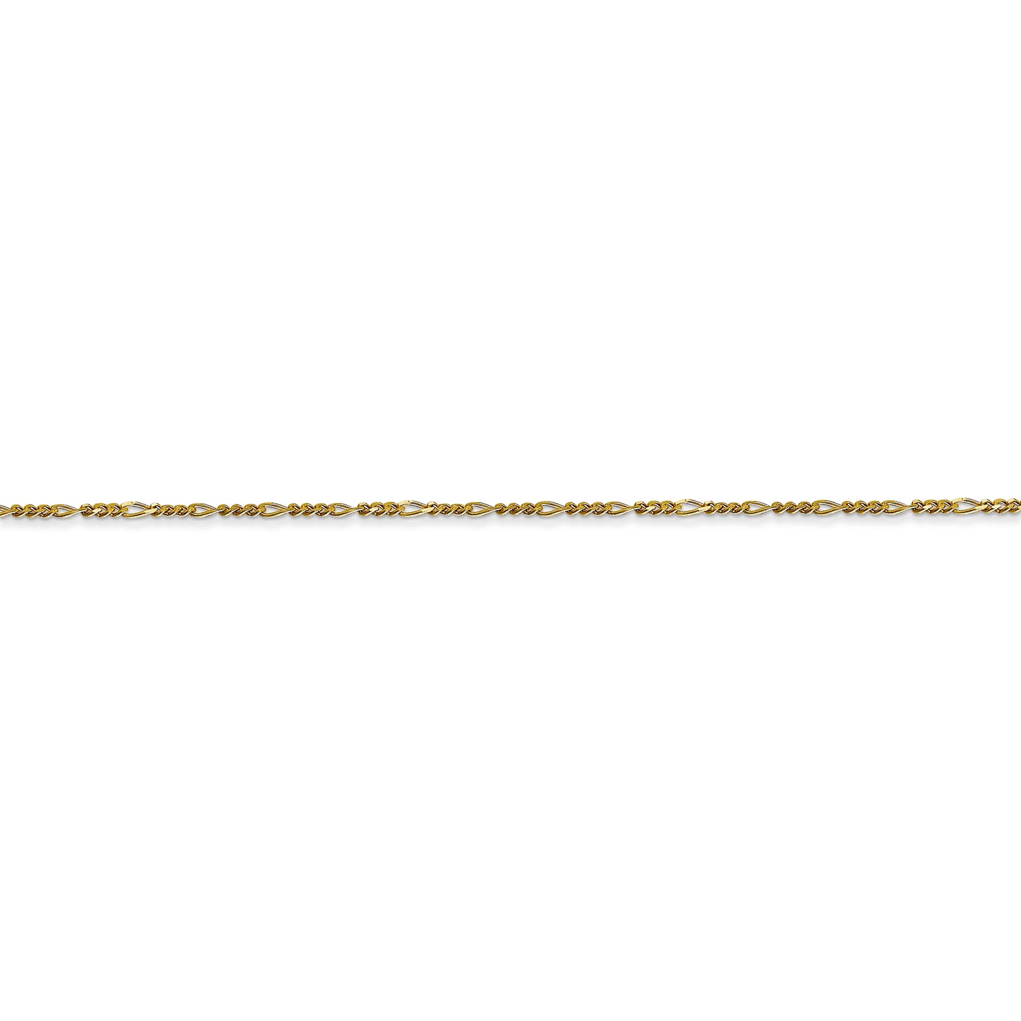 10k 1.25mm Flat Figaro Pendant Chain