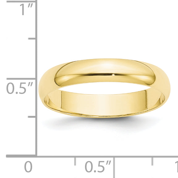 10KY 4mm LTW Half Round Band Size 9.5