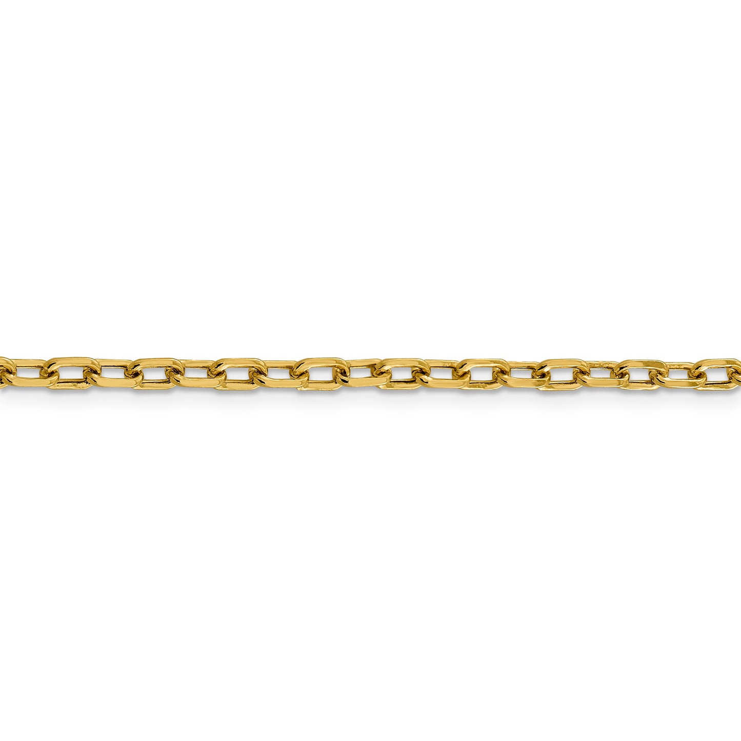 14k 3.7mm Semi-solid D/C Open Link Cable Chain