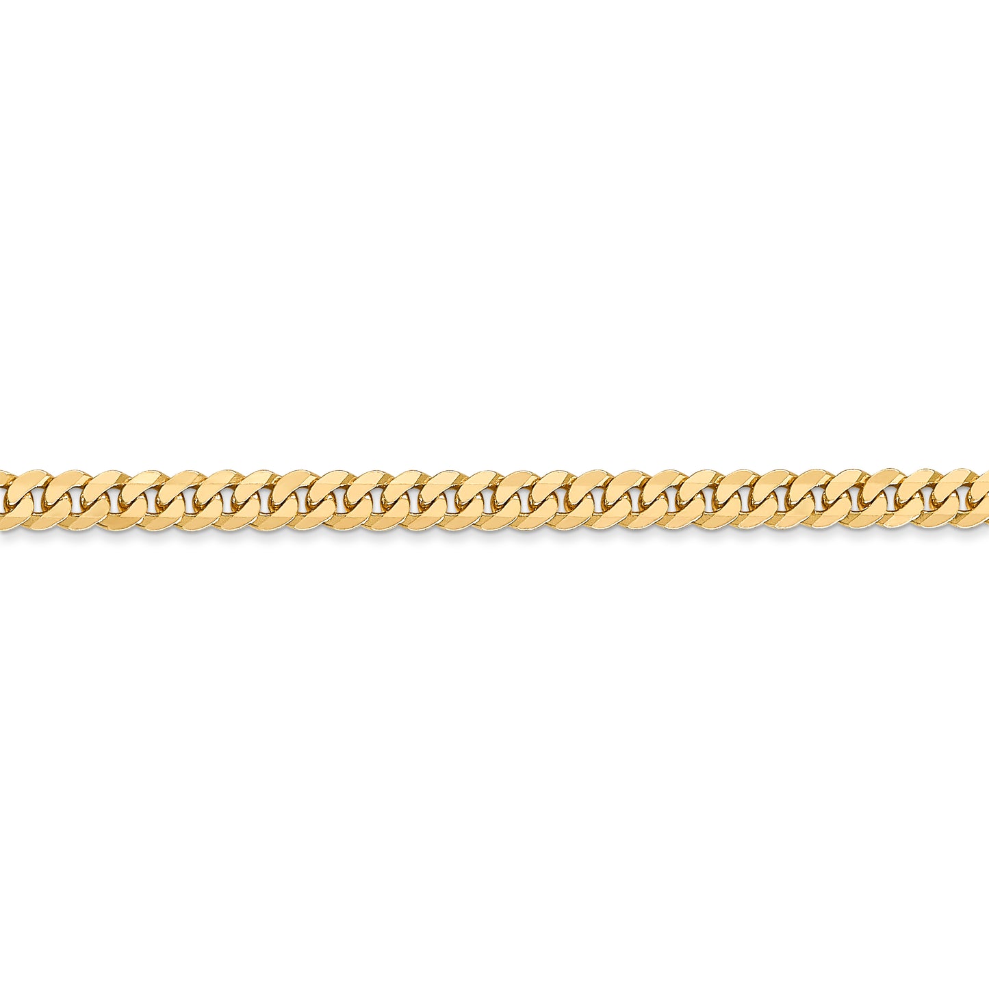 14k 3.9mm Flat Beveled Curb Chain