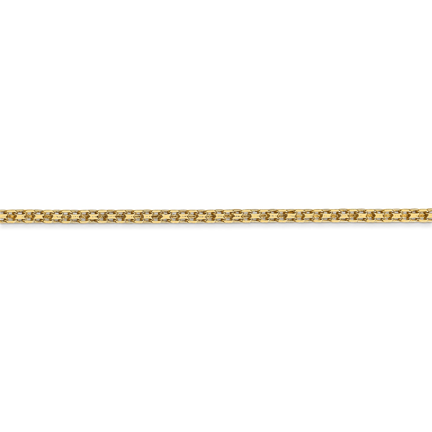 14k 1.8mm Lightweight Flat Bismark Chain