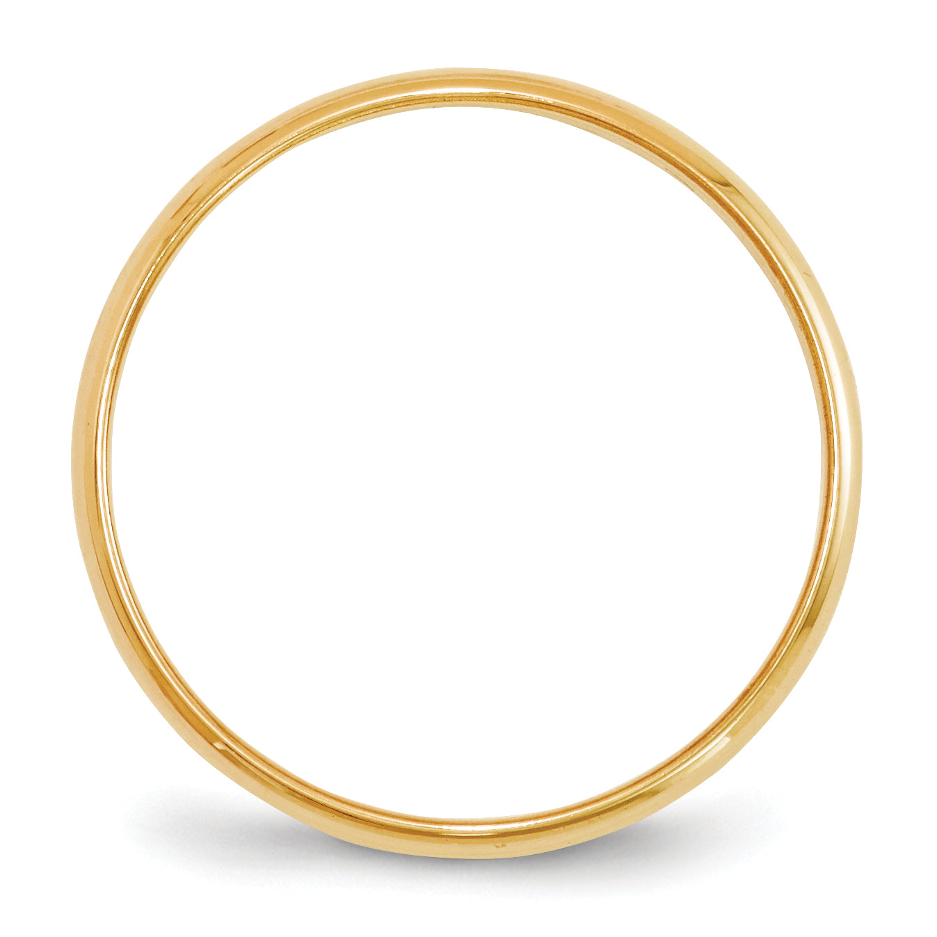 14KY 2mm LTW Half Round Band Size 8