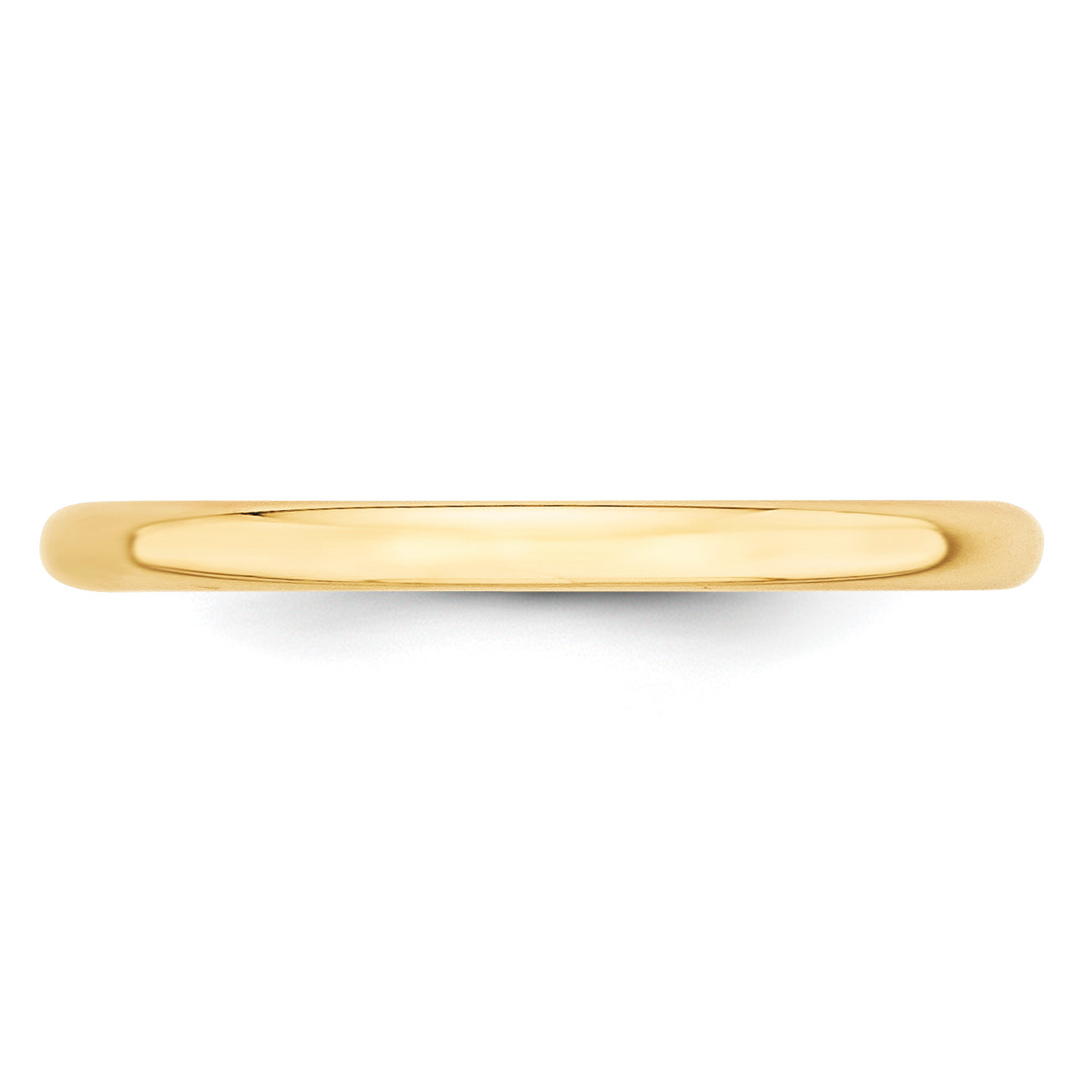 14KY 2mm LTW Half Round Band Size 8