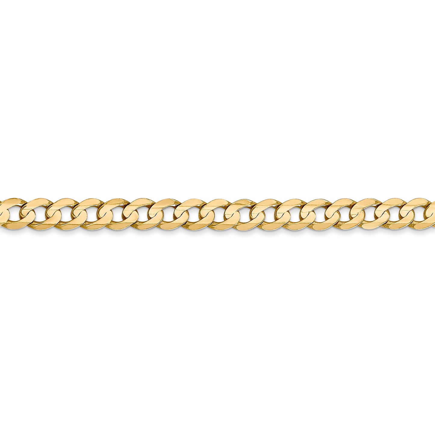 14k 4.5mm Open Concave Curb Chain