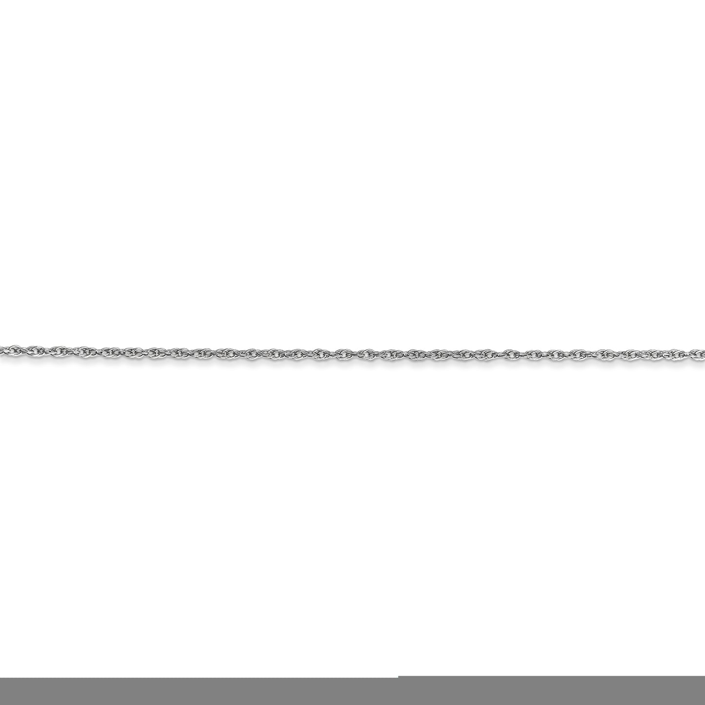 14k WG .8mm Light-Baby Rope Chain