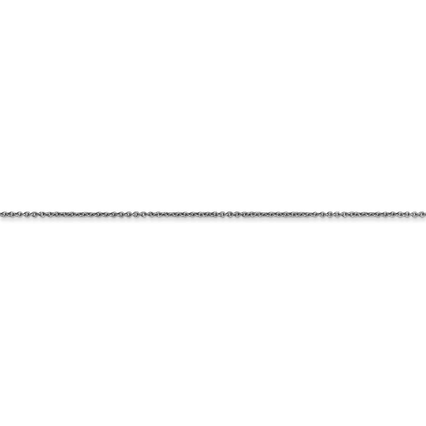 14k WG .75mm Round Open Link Cable Chain