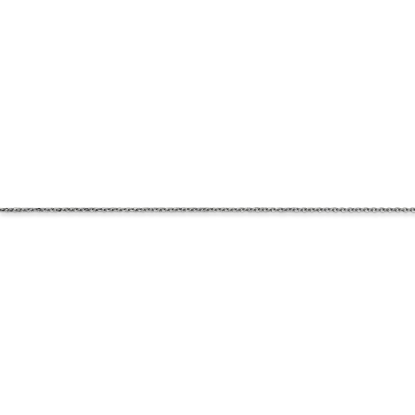 14k WG .6mm D/C Round Open Link Cable Chain