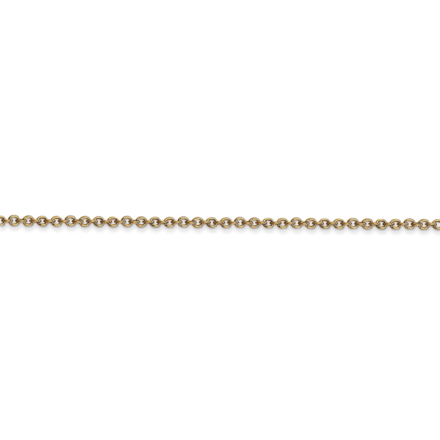 14k 1.6mm Round Open Link Cable Chain