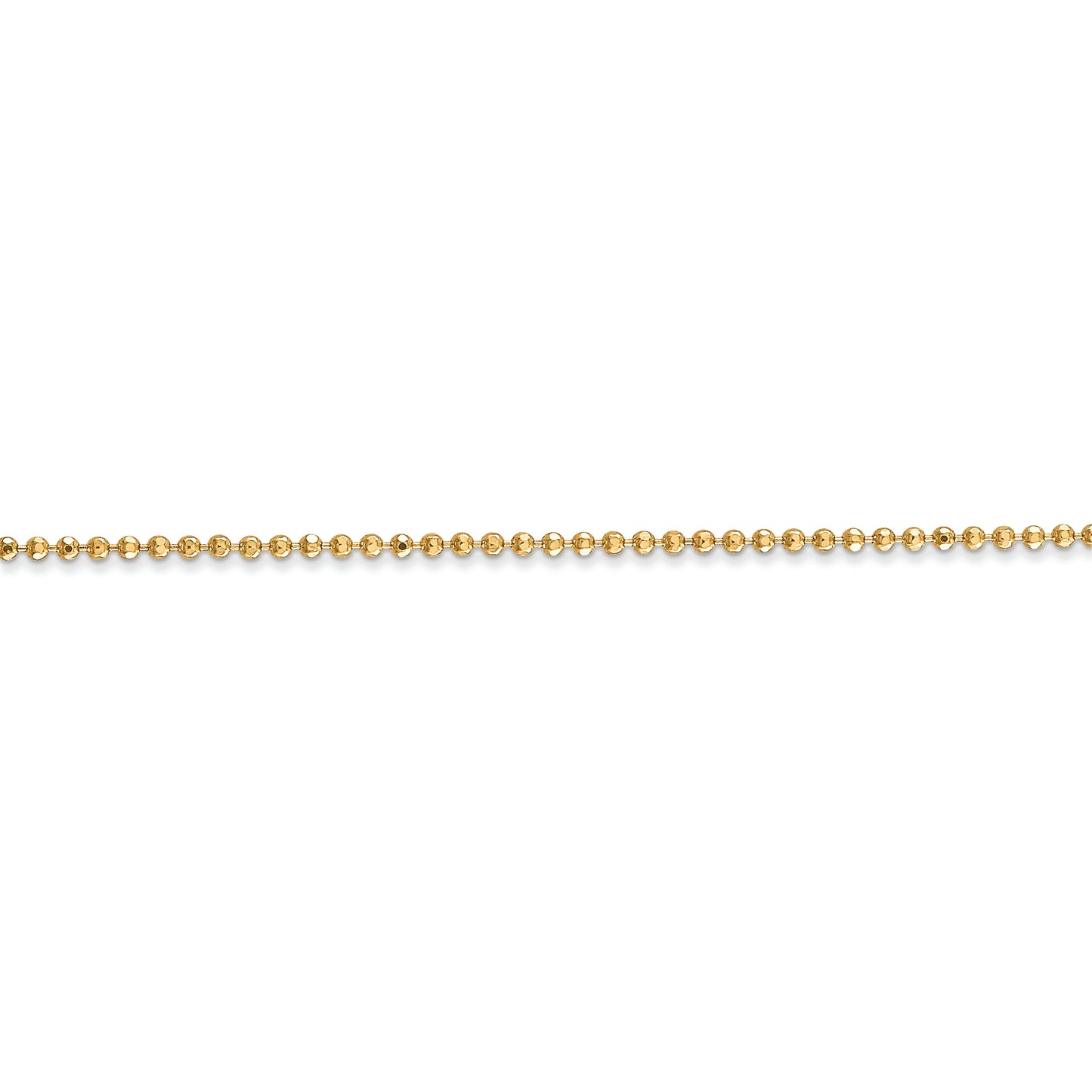 14k 1.2mm D/C Beaded Pendant Chain