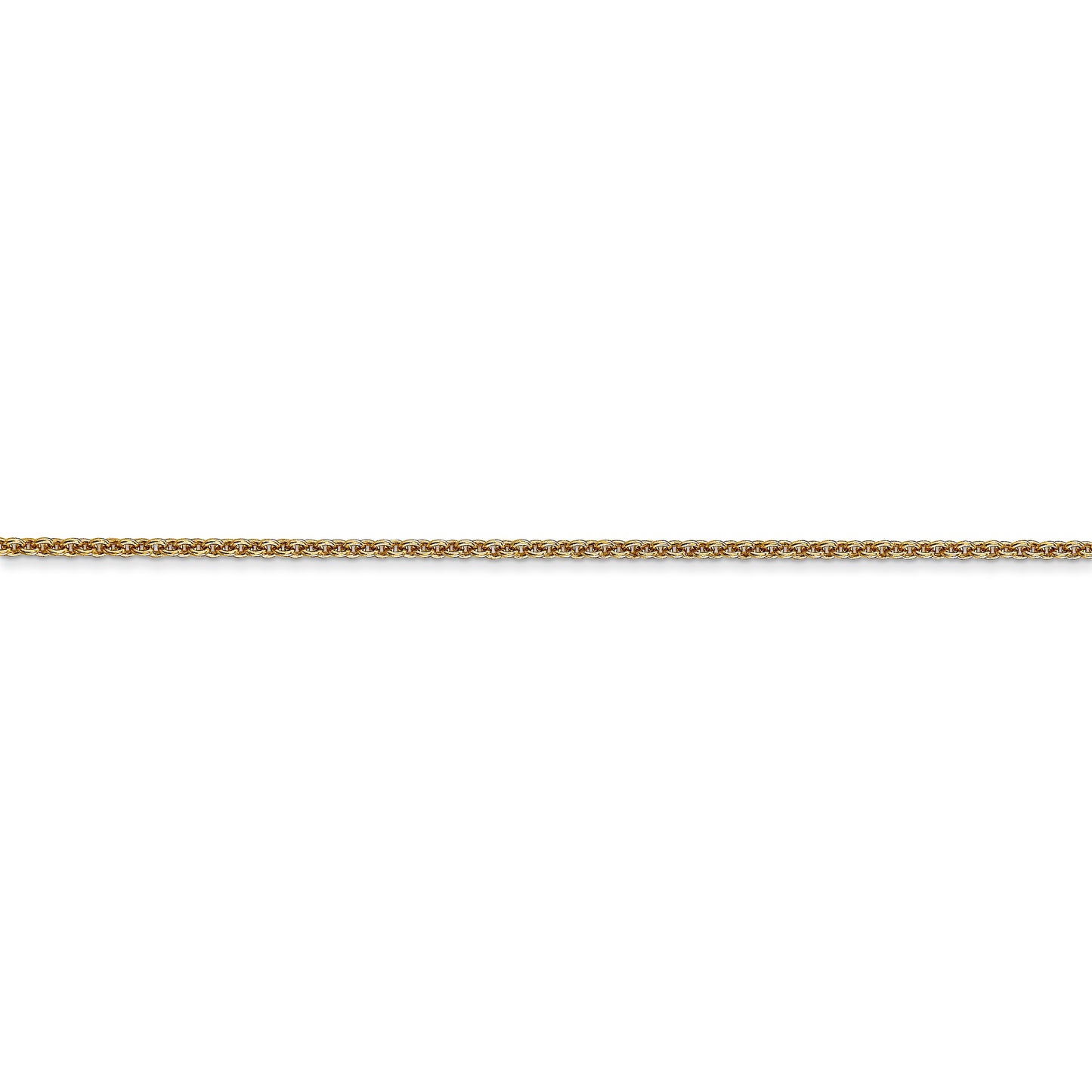 14k 1.4mm Round Open Link Cable Chain