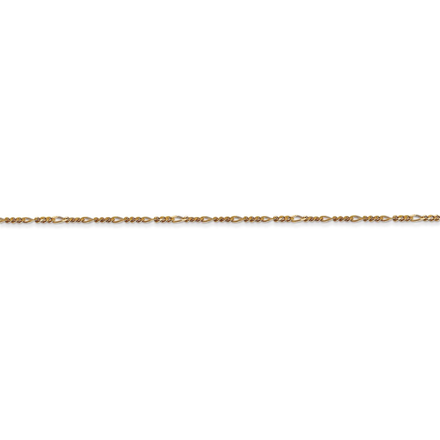 14k 1.25mm Flat Figaro Pendant Chain