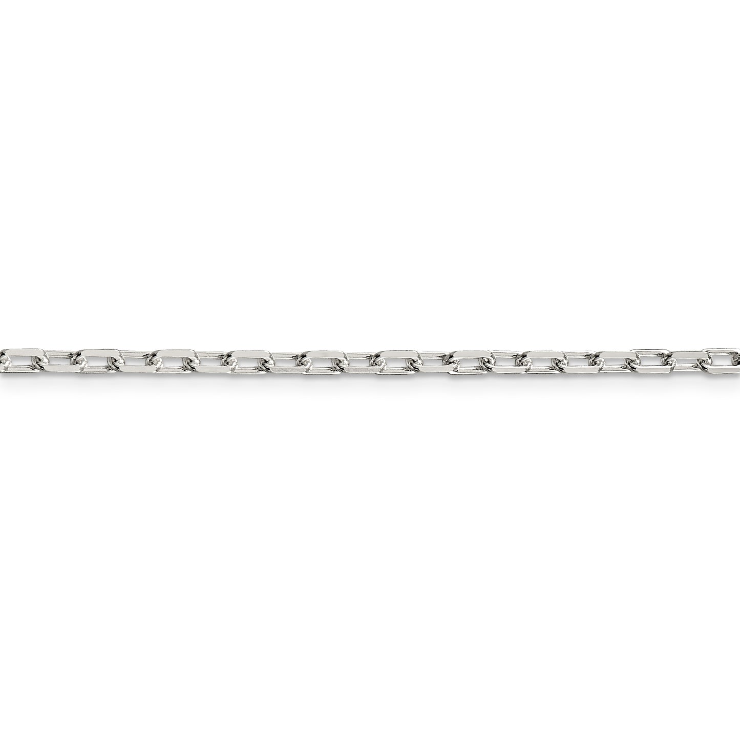 Sterling Silver 2.9mm Diamond-cut Long Link Cable Chain