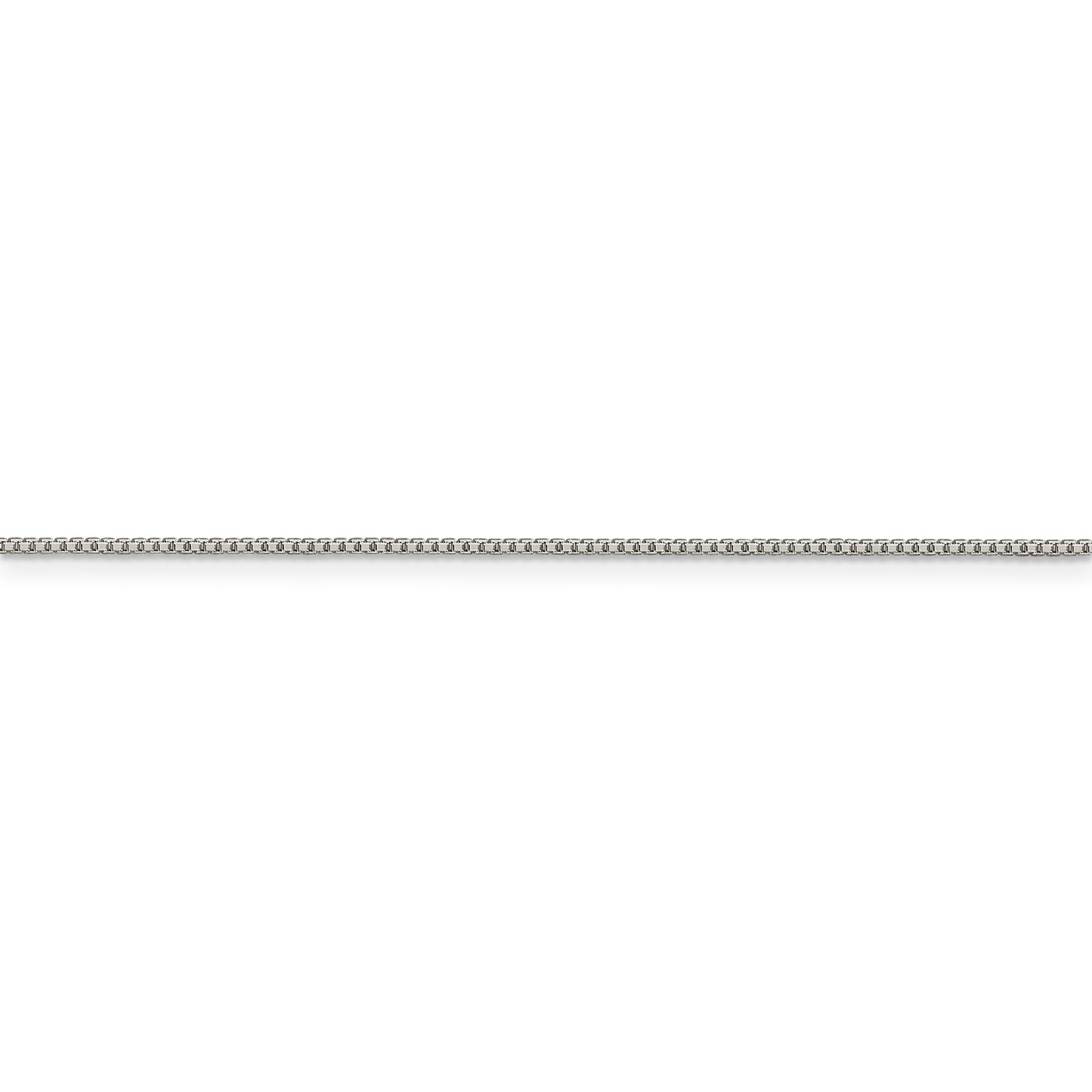 Sterling Silver 1mm 8 Sided Diamond-cut Box Chain