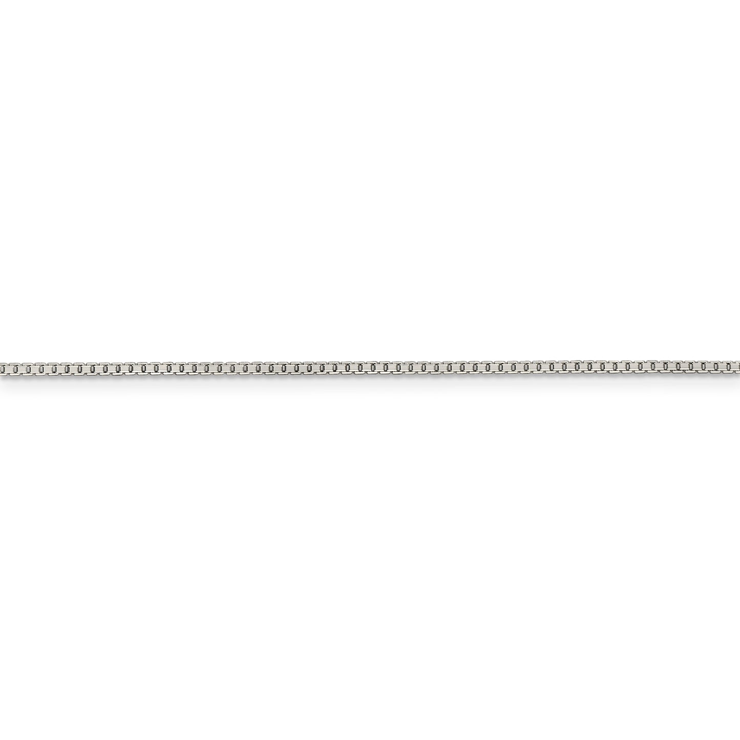 Sterling Silver 1.25mm 8 Sided Diamond-cut Box Chain