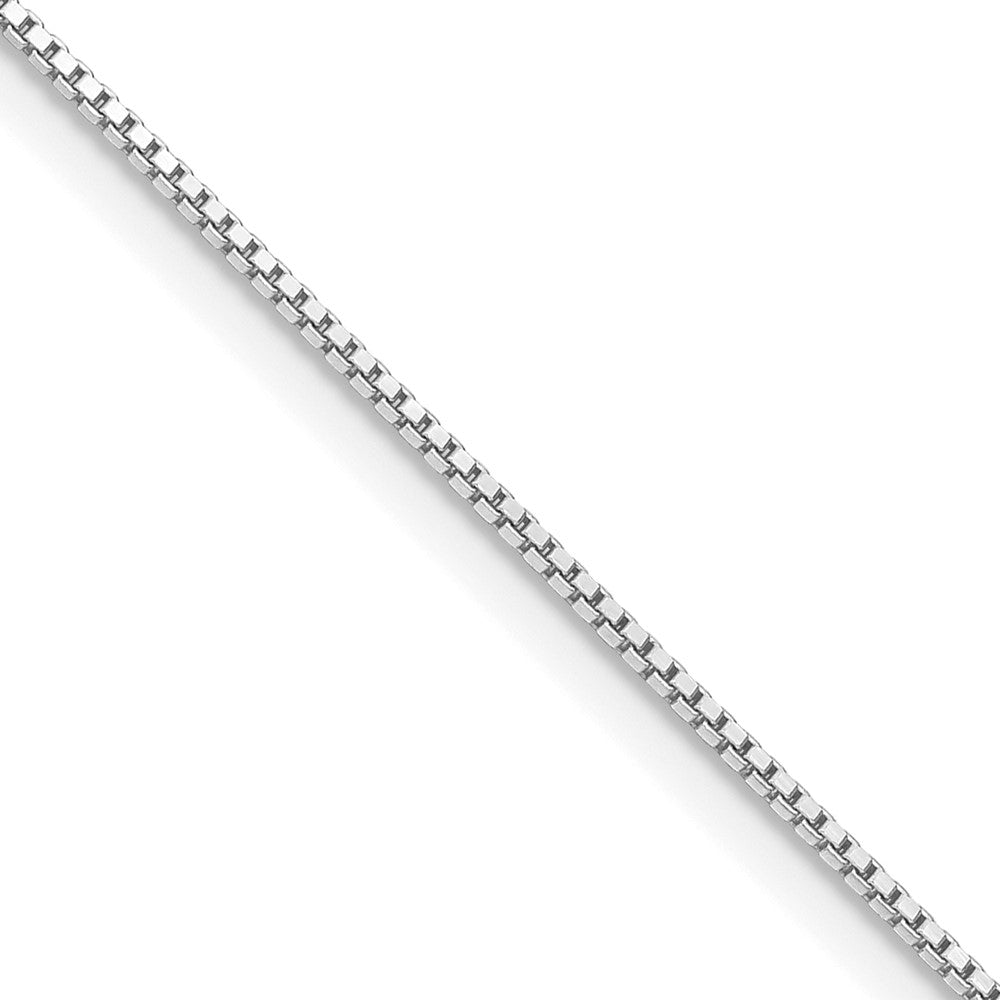 Sterling Silver Rhodium-plated .9mm Box Chain w/4in ext.