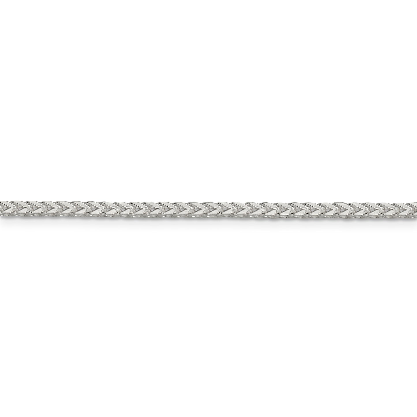 Sterling Silver 2.55mm D/C Square Franco Chain