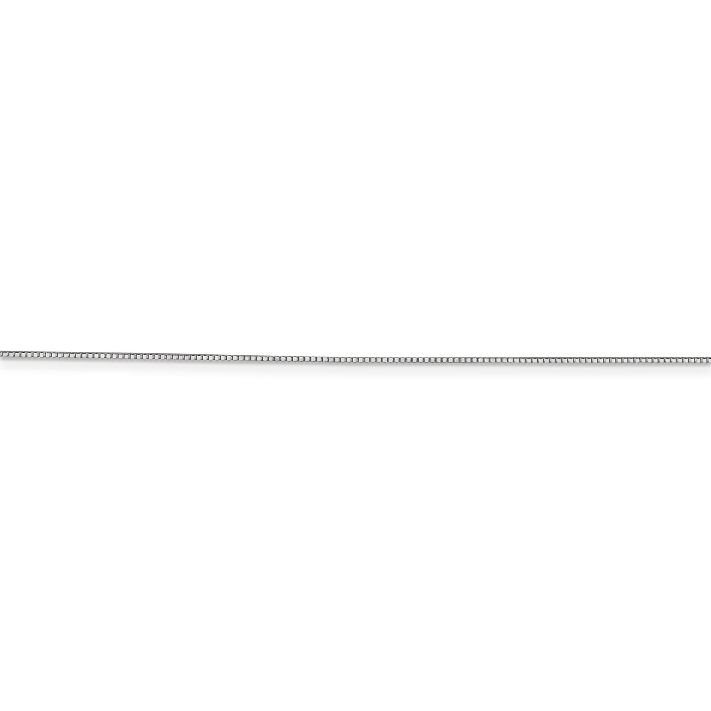 14k WG .7mm Box with Spring Ring Clasp Chain