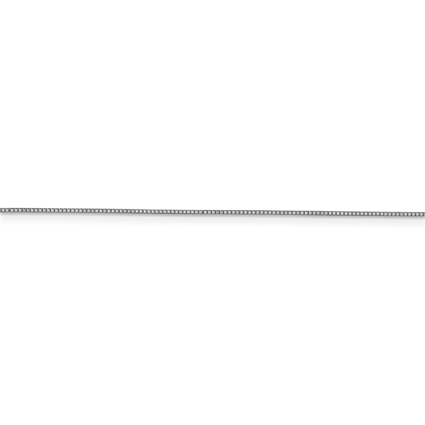 14k WG .7mm Box with Lobster Clasp Chain