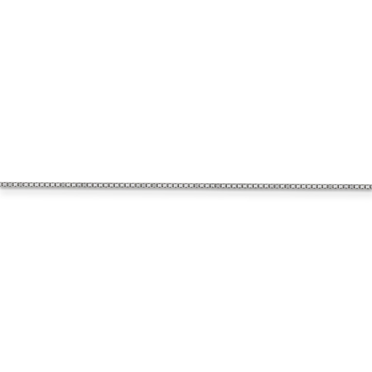 14k WG .9mm Box with Spring Ring Clasp Chain