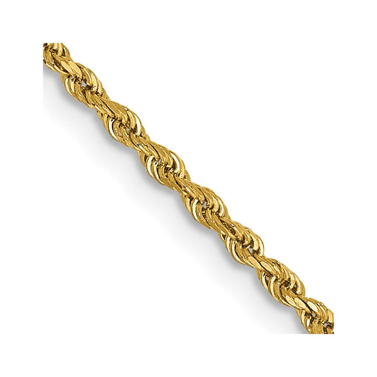 14k 1.50mm D/C Rope with Lobster Clasp Chain