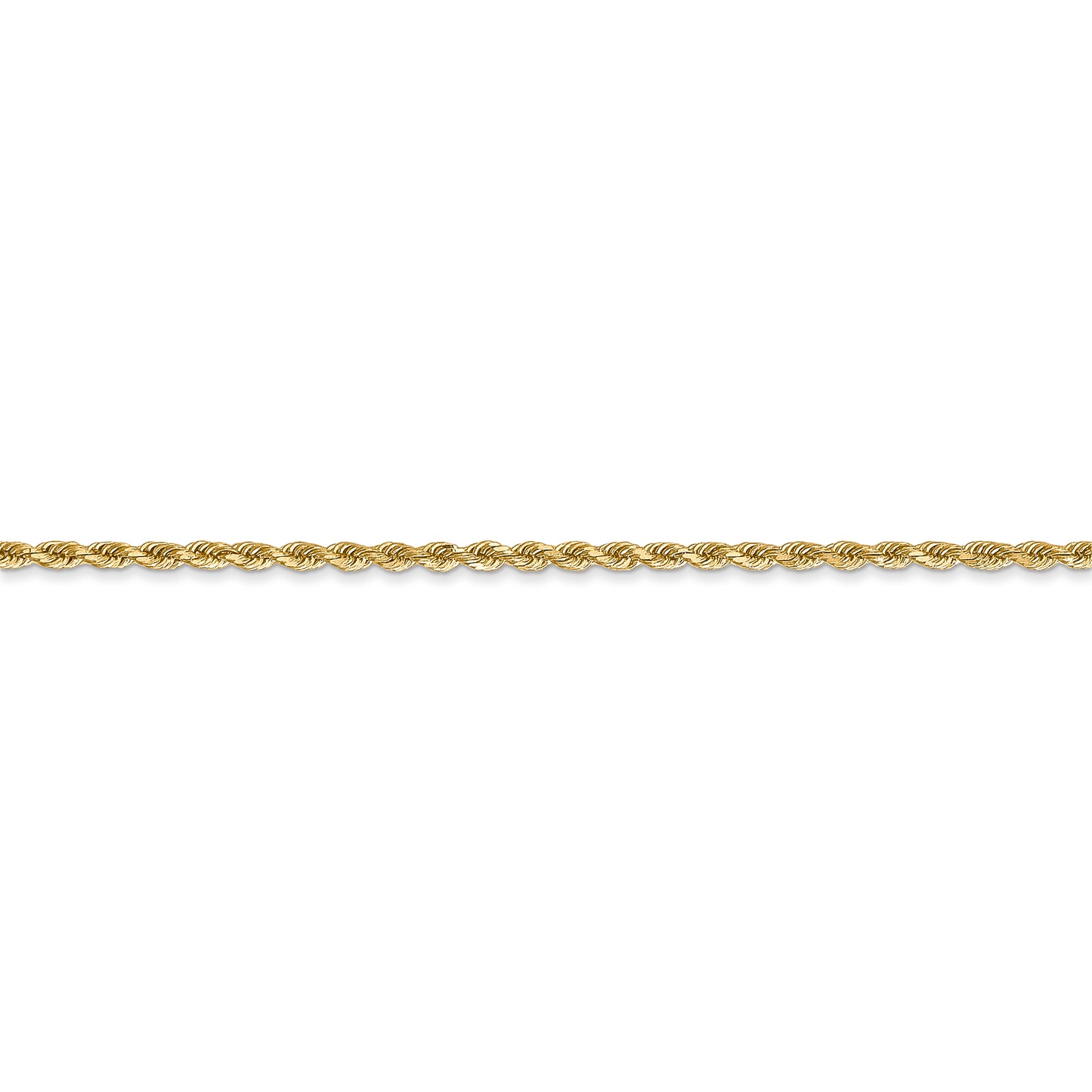 14k 1.75mm D/C Rope with Lobster Clasp Chain