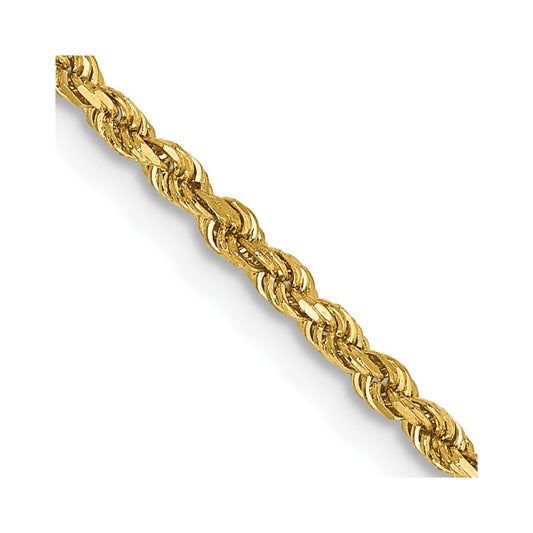 14k 1.75mm D/C Rope with Lobster Clasp Chain