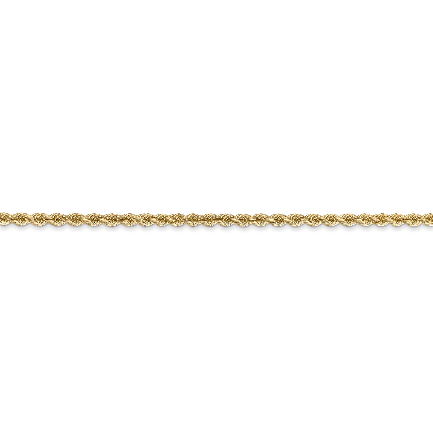 14k 2.25mm Regular Rope Chain