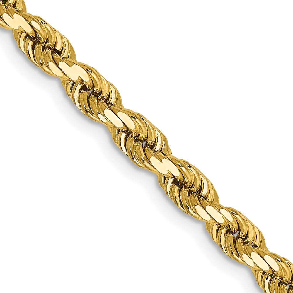 14k 4mm Diamond Cut Rope with Lobster Clasp Chain