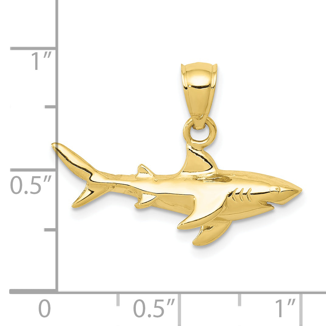 10K Shark Pendant