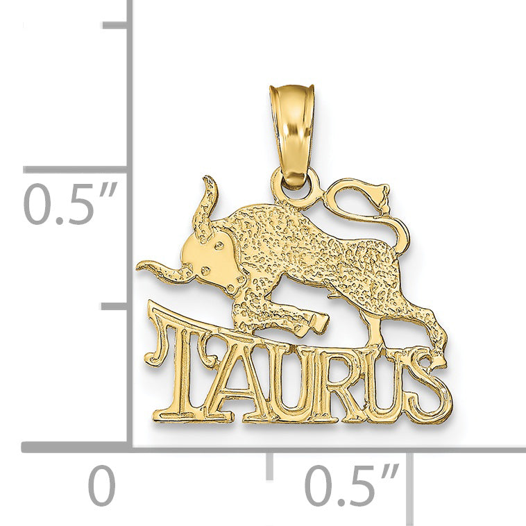 10K TAURUS Zodiac Charm