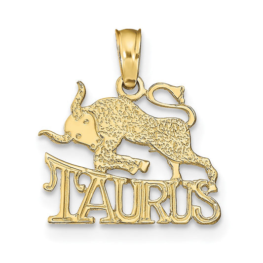 10K TAURUS Zodiac Charm