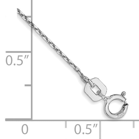 10k WG .8mm D/C Cable with Spring Ring Clasp Chain Anklet