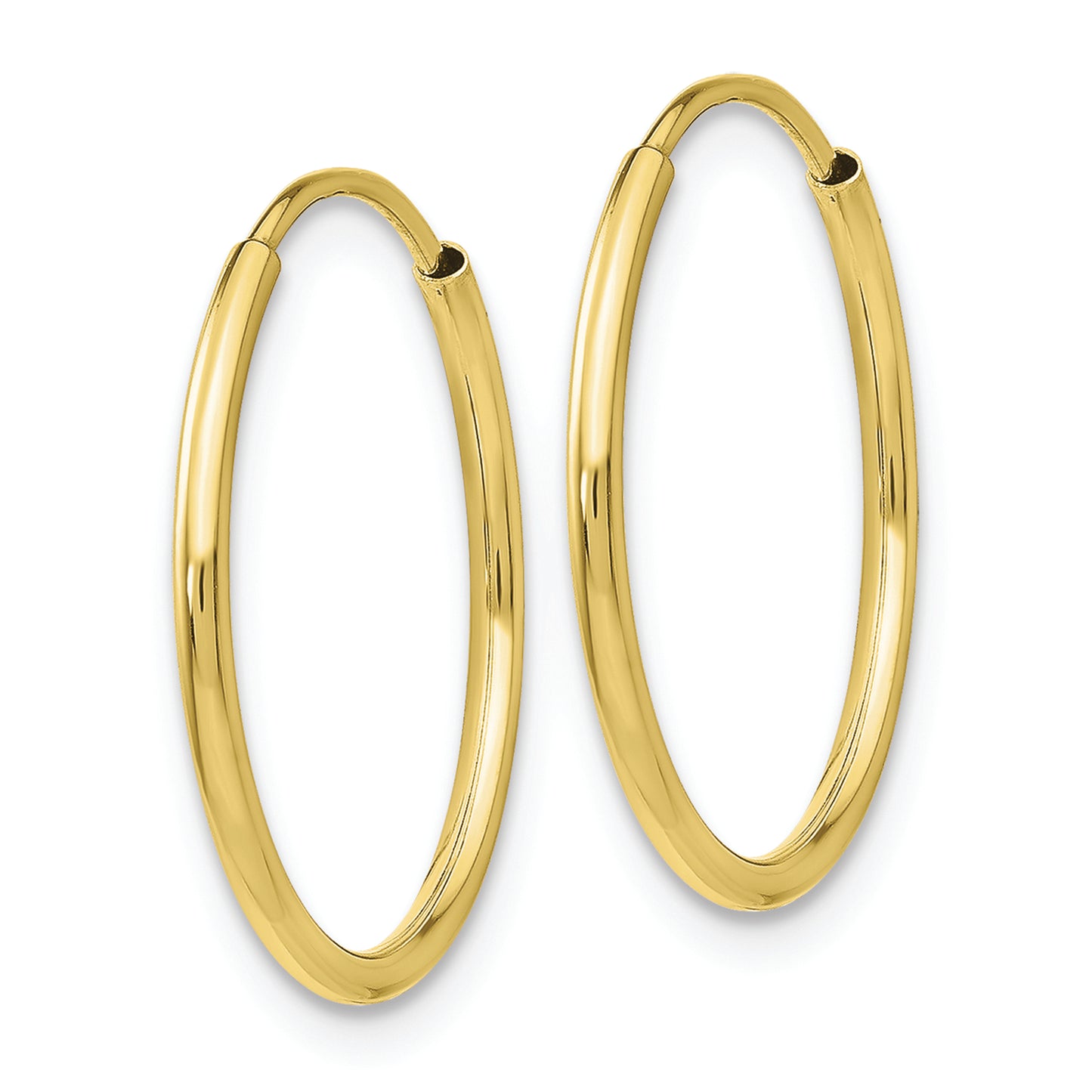 10k Polished Endless Tube Hoop Earrings