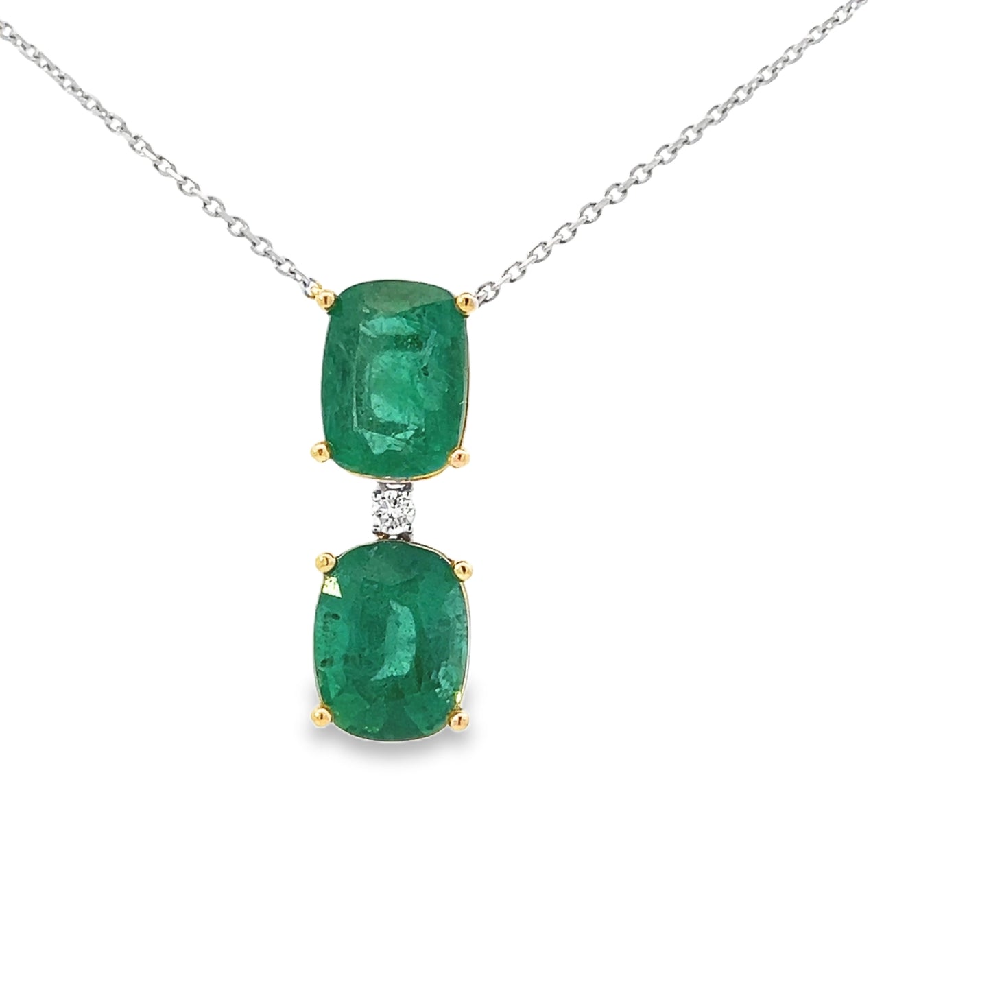 NECKLACE, 18KY, EMERALD, CUSH