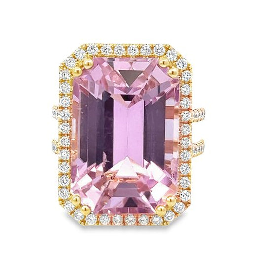 RING, 18KY, KUNZITE, E/C