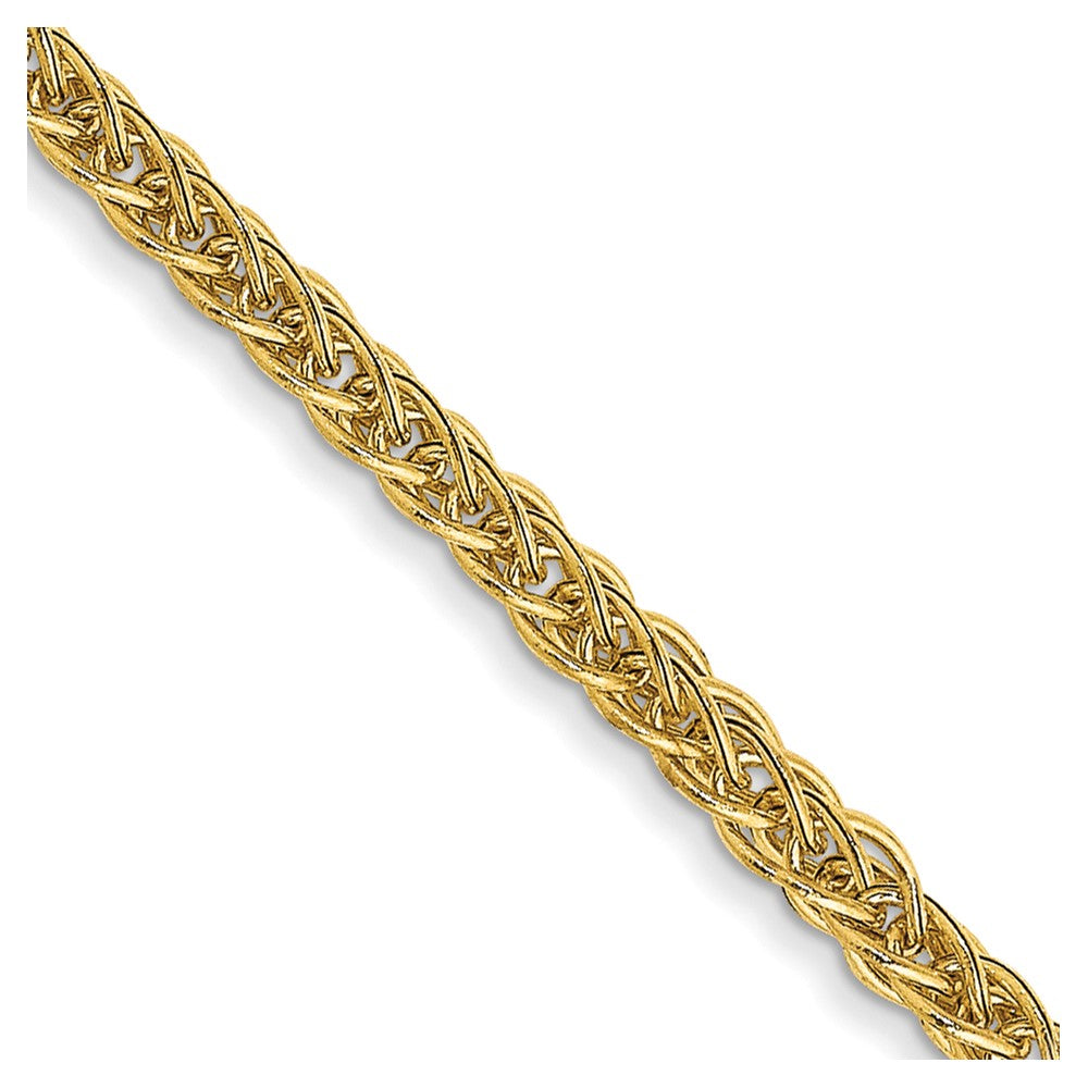 14k 2mm Semi-solid 3-Wire Wheat Chain