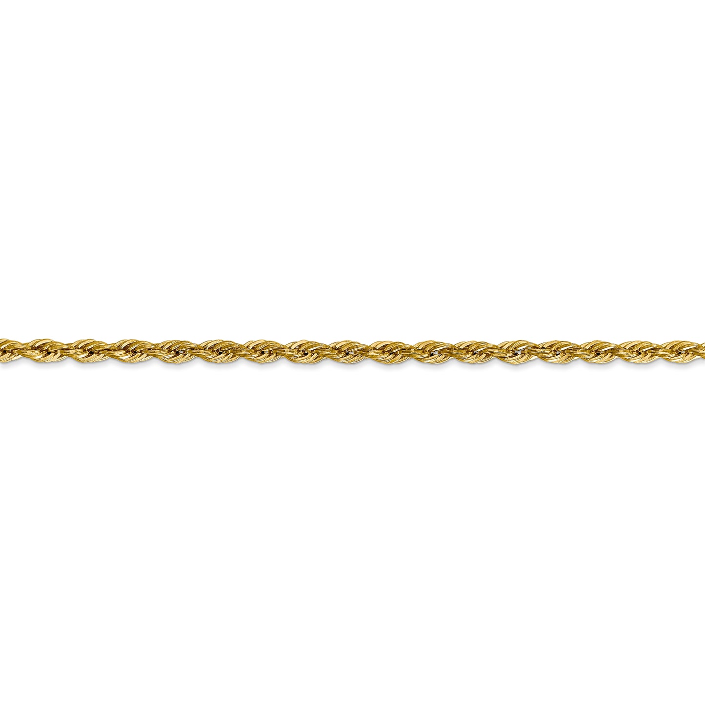 14ky 3.0mm Semi-Solid Rope Chain