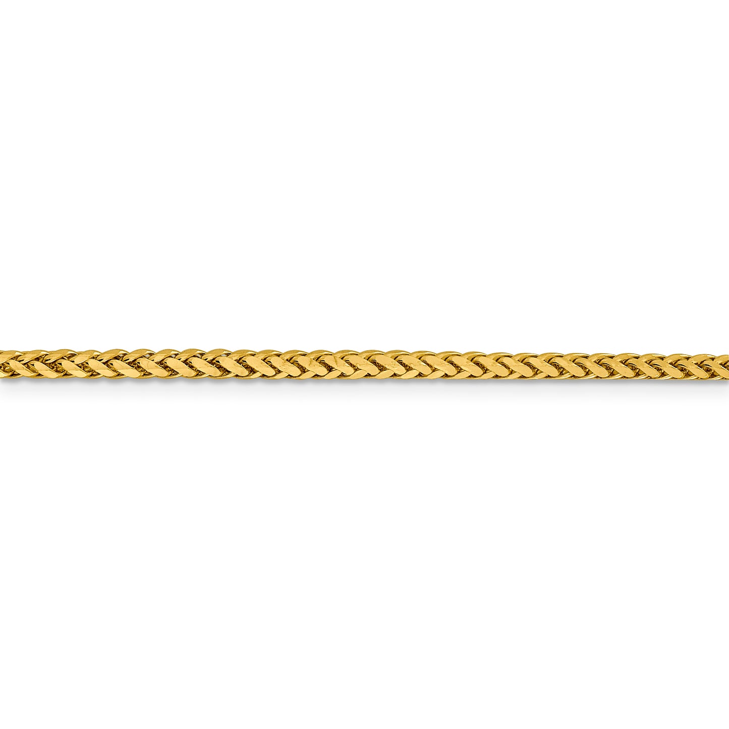 14k 2.5mm Semi-solid D/C Wheat Chain