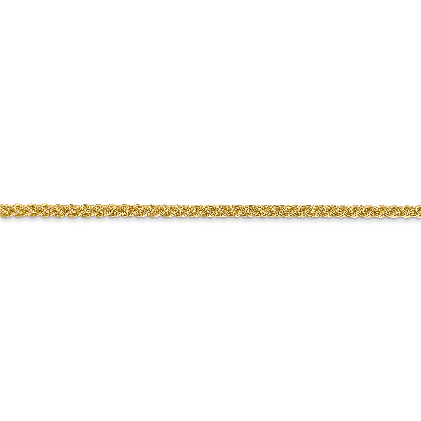 14k 2mm Semi-Solid Wheat Chain