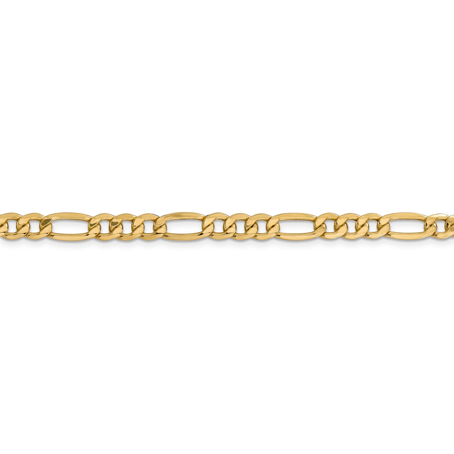 14k 6.25mm Semi-Solid Figaro Chain